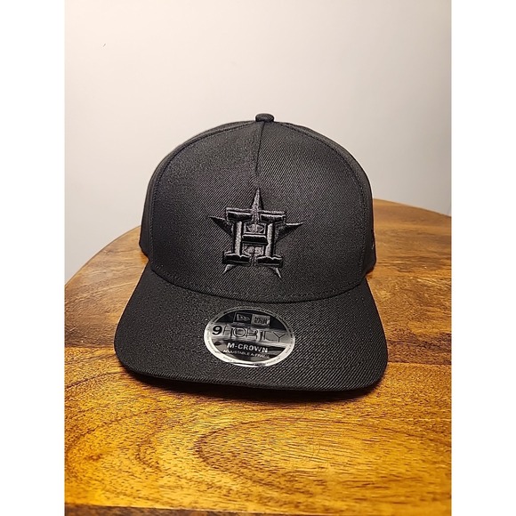 New Era Other - Houston Astros New Era 9Forty A-Frame Snapback‎ Charcoal Blackout Hat Cap NWT